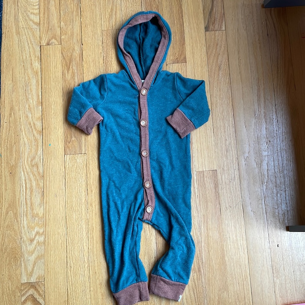 Lulu and Roo hooded button romper